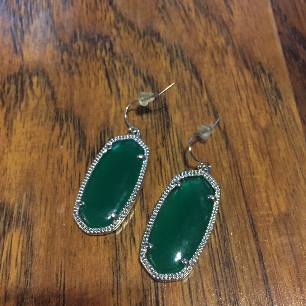 Green Kendra Scott earrings